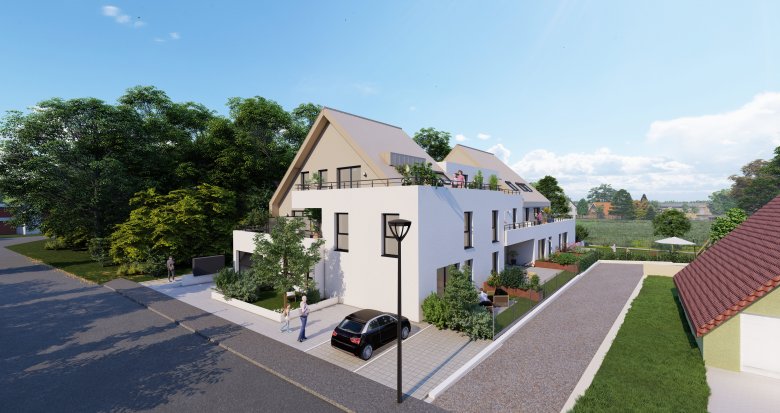 Achat / Vente programme immobilier neuf Oberhoffen-sur-Moder à 10 min de route d’Haguenau (67240) - Réf. 9458